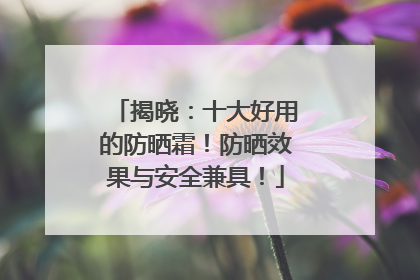 揭晓：十大好用的防晒霜！防晒效果与安全兼具！